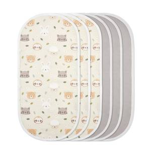 lot 2122 image: TILLYOU Waterproof Changing Pad Liners 6 Pack, 100% Cotton Reusable Cloth Diaper Liners, Pet