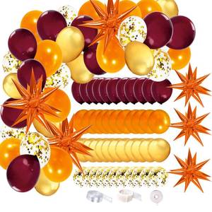 lot 2133 image: Fall BalloonsFall Baby Shower Birthday Party Decorations Burgundy Gold Orange Fall Bridal ShowerThanksgiving Graduation Decorations Maroon OrangeBurgundy Wedding 40pcs