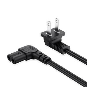 lot 2142 image: 10FT Longer TV Power Cord Replacement for Samsung TV 24 32 40 43 48 49 50 55 60 65 75, UN40 UN43 UN48 Charger Cable, 90 Degree Angled 18AWG 2-Prong to L-Shaped C7 Samsung Power Cord