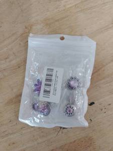 lot 2148 image: 10PCs Mixed Style Rhinestones Snaps Jewelry Charms Buttons 1820mm for Interchangeable Snaps Jewelry Making Women DIY Button Bracelets Necklaces Rings Brooch Accessories (Purple)