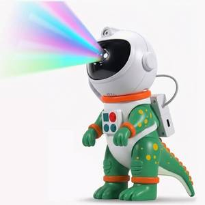 lot 2192 image: Galaxy Star Projection Night Light, Dinosaur Astronaut Space Projector with Timer, Remote Control, 8 Lighting Modes, Green Nebula Effects for Kids Room Ceiling Decor(Green)