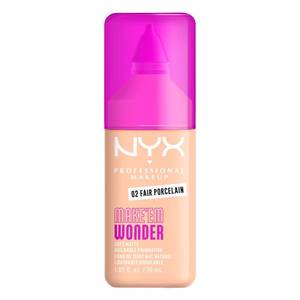 lot 2206 image: NYX PROFESSIONAL MAKEUP Make Em Wonder Liquid Foundation, 24HR Foundation Makeup With A Soft Matte Finish, Buildable Full Coverage - 02 Fair Porcelain