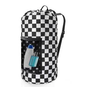 lot 2215 image: Laundry Bag Backpack, Extra Large Travel Laundry Bag with Mesh Pocket & Adjustable Shoulder Straps,Dirty Clothes Travel Bag for College Students Dorm,Apartment(Positive Square)
