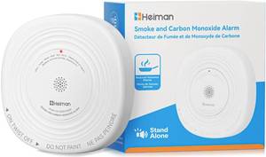 lot 2216 image: Heiman Smoke Detector Carbon Monoxide Detector Combo 10-Year Sealed Battery