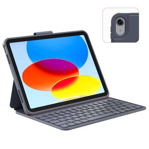 lot 2223 image: Magitype Case with Keyboard Compatible for iPad 10th Generation & 11th (A16, 2025) Bluetooth Wireless Magnetic Stand Rechargeable Keyboard with Pencil Holder (Grey)