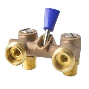 lot 2231 image: HYDRO MASTER Washing Machine Shut Off Valve��12 Male Pipe Thread � 34 Outlet Hose Thread.