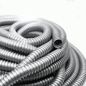 lot 3020 image: Vishensi 25ft 12in Flexible Reduced Diameter wall Wire Conduit, Galvanized Steel Flexible Electrical Conduit, Suitable for Wire Management and Greenfield Wiring