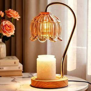 lot 3996 image: Giipto Candle Warmer Lamp with Timer Dimmable Flower Candle Lamp Warmer with 2 Bulbs Birthday Gifts for Women Motherss Day Gifts House Warming for New Home Decor