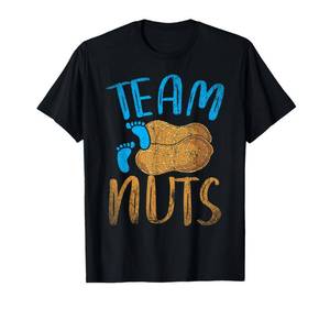 lot 4005 image: Baby Party Gender Reveal Party Team Nuts Funny Gender Reveal T-Shirt