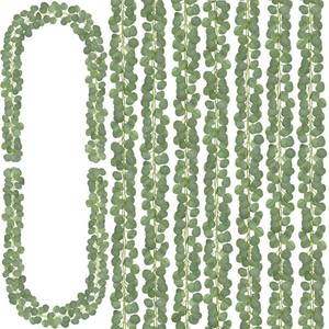lot 4010 image: CQURE 8Pcs Eucalyptus Garland,Artificial Eucalyptus Leaves Table Greenery Garland Wreath Spring Vines for Wedding Party Table Bedroom Wall Room Decor