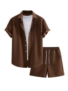 lot 4013 image: GORGLITTER Mens Vacation Summer Cruise Outfits 2 Piece Linen Shorts Sets, Large