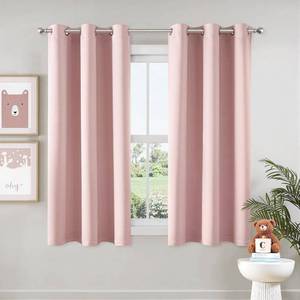 lot 4034 image: MIULEE Blackout Curtains for Bedroom 2 Panels 40 x 63 Inch Long Pink