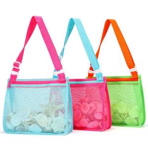 lot 4040 image: Tagitary Beach Toys Mesh Beach Bag Sand Toy Seashell Collecting Bag Pool Bag Swimming Beach Accessories Gift for Boys and Girls (Only Bags,A Set of 3)
