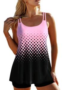lot 4063 image: ROSEWE Double Straps Tankini Swimsuits for Women 2 Piece Bathing Suits, XXL