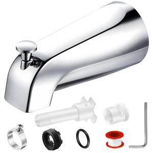 lot 4091 image: Enhon Universal Tub Spout, with Diverter, Chrome