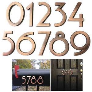 lot 4098 image: Diggoo 20 Pack Mailbox Numbers 0-9, 2.76 Inch High, Door Address Numbers Stickers for Apartment, House, Room, Office, Cars, Trucks, Bronze Plating Process Number Sign