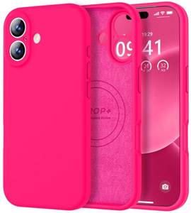 lot 4113 image: Vooii Magnetic for iPhone 17 Case 6.3 Premium Silicone, Hot Pink