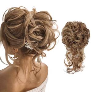 lot 4501 image: FeidyLong Messy Bun Hair Piece Hair Bun Ponytail Extension Updo For Women