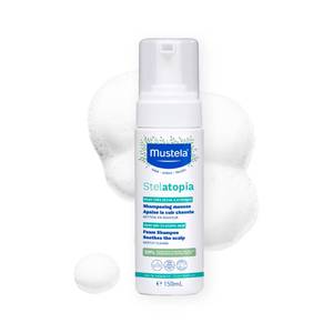lot 4503 image: Mustela Stelatopia Eczema-Prone Skin Foam Shampoo for Newborn & Baby with - with Natural Avocado & Sunflower Oil - Fragrance-Free & Tear Free - 5.07 fl. oz.