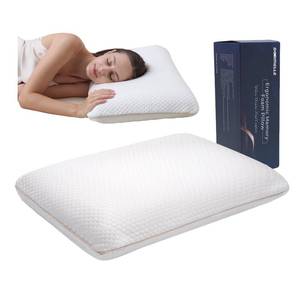 lot 5163 image: DORMELLE Ergonomic Memory Foam Neck Pillow Bed Pillow,Cooling Fabric,No Pressure Support, Stays Cool, Luxurious Comfort, Queen(23.6x15.7x4.7)