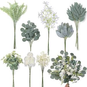 lot 5183 image: 65PCS 8 Kinds Artificial Greenery Stems Box Set(Beige & Dusty Green)