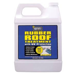 lot 5200 image: RV Rubber Roof Treatment - 1 gallon - anti-static, dirt repelling, and UV protectant - Protect All 68128