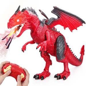 lot 5209 image: Betheaces Remote Control Dinosaur,Dragon Toy for Kids Boys Girls Red Dragon Figures Learning Realistic Looking Large Size with Roaring Spraying Light Up Eyes for Birthday Xmas Gifts (Style-1)