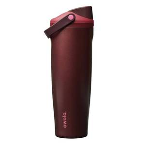 lot 6407 image: Owala FreeSip Sway Stainless Steel Water Bottle 40 oz Black Cherry