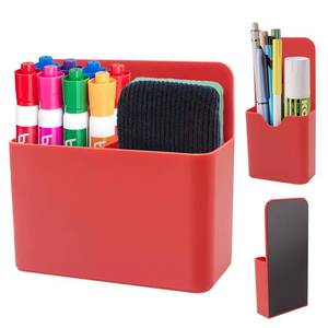 lot 6430 image: KITANIS Magnetic Pen Holder,2 Pack Magnetic Dry Erase Marker Holder with Generous Compartments,Strong Magnet Storage Marker Pen Pencil Organizer for Refrigerator,Whiteboard,Locker Accessories