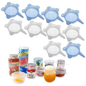 lot 6435 image: Adpartner Silicone Can Lids (10 Pack, All 2.6 Diameter), Reusable Silicone Stretch Lids for Pet Food Cans, BPA-free Seal Can Covers for Yogurt Jars Soda Regular Mason Jars Canned Pet Foods