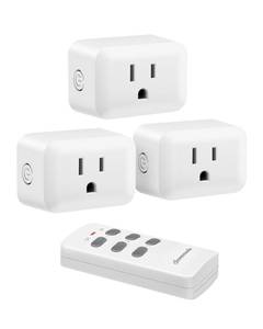 lot 6436 image: DEWENWILS Wireless Outlet, 100FT Range, 1 Remote and 3 Outlets