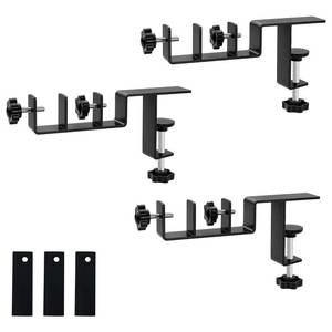 lot 6438 image: LAZTZQ Curtain Rod Brackets for Outside-Mounted Blinds an Inside Mount, Bouble Curtain Rod Brackets for 0.8��2.3 Rectangular Headrails, Tool-Free No-Drill Installation for Apartments, Rentals(B-3pcs)