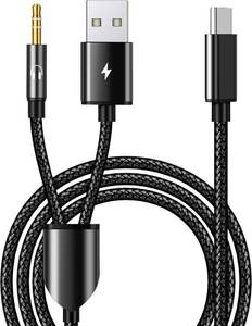 lot 6451 image: USB C to 3.5mm Aux Audio Cable with Charging, 2 in 1 USB C to 3.5mm Car Stereo Headset Audio Cable with PD 18W Charging Compatible with iPhone 1716, Samsung Galaxy S26S25S24S23, Google Pixel 10 9