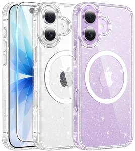 lot 6452 image: FNTCASE for iPhone 17 Glitter Case Compatible with Magsafe Clear Phonecase