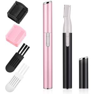 lot 6469 image: Chumia 2 Pcs Eyebrow Trimmer Face Shaver for Women, Pink, Black