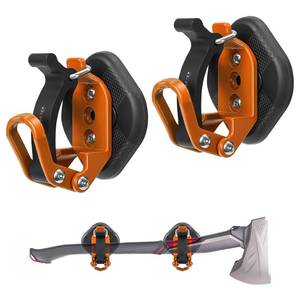 lot 6471 image: MagitcSee 2 Pack Magnetic Shovel Holder for Truck, No-Drill Heavy Duty Axe Mount Quick Release Bracket for Roof Rack, Metal Rubber Clamp for Garage, RV, Trailer, Cruise, ATV Storage