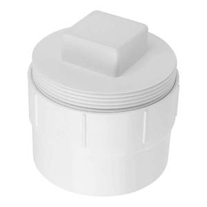 lot 6473 image: 4 PVC Sewer Cleanout Adapter with Plug Pipe Fitting
