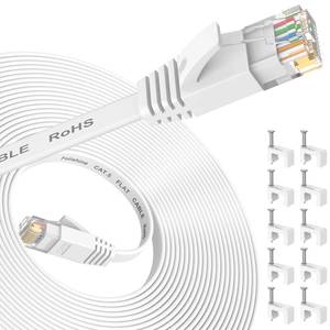 lot 6474 image: Ethernet Cable 25 ft, Cat 6eCat6 High Speed Flat Internet Network Cable