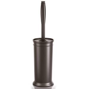 lot 6484 image: UPTRONIC Toilet Brush, Toilet Bowl Brush with Extra Long Handle Durable Bristles Toilet Scrubber and Covered Holder for Toilet Brush Set for Bathroom Cleaning (Brown, 1 Set)