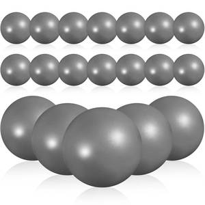 lot 7058 image: Sotiff 20 Pcs Small Pilates Ball Bulk 9 Inch Mini Yoga Ball, Solid Gray