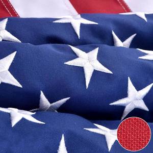 lot 8174 image: American Flag for Outside 4x6 FT, Deluxe Heavy Duty Spun Polyster, TearProof and Waterproof Super Tough Series, All Weather High Wind USA US Flag with Embroidered Stars, Sewn Stripes, Brass Grommets