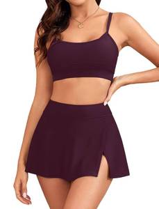 lot 8178 image: ZAFUL Women High Waisted Bikini Sets Color Block Sporty Two Piece Swimsuit M