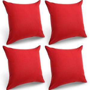 lot 8191 image: Boao 4 Pack Outdoor Throw Pillow Covers 18x18 Couch Patio,Red