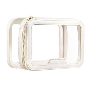 lot 8213 image: Camdeez Rownyeon Clear Makeup Case Toiletry Bag Multipurpose Travel Makeup Train Case Portable Cosmetic Organizer Transparent Storage Bag White
