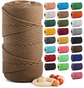 lot 8223 image: ZUEXT Macrame Cord, Caramel, 5mm x 109yds Cotton String Macrame Yarn