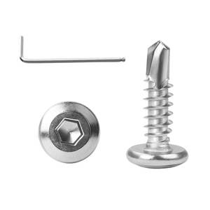 lot 8246 image: Ranstac #14x34 Flat Head Hex Socket Sheet Metal Screws 100pcs HSZGLS-11