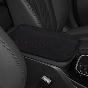lot 8275 image: Hovom Car Center Console Cover, Waterproof Leather Armrest Pad, Black