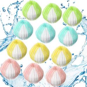 lot 8276 image: Blulu 12 Pieces Pet Hair Remover for Laundry, Fresh Color