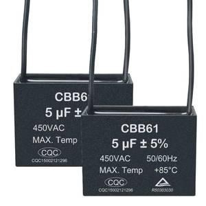 lot 8281 image: YukiHalu Ceiling Fan Capacitor CBB61 5uf 2 Wire, 400350300250VAC Fan Capacitor, Compatible with New Harbor Breeze Hunter and Others, 2 Pack