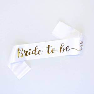 lot 8284 image: Luwigs Bride to Be Sash for Bridal Shower Bachelorette Party Wedding